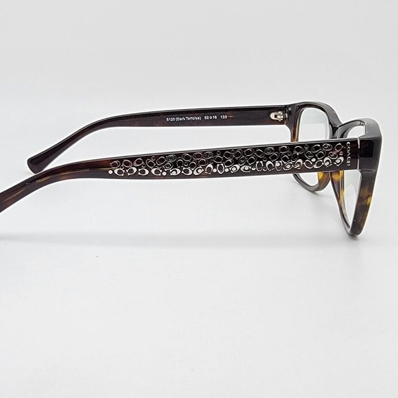 Coach HC6068 5120 Dark Tortoise Eyeglasses Frame w/ Case 52-16-135 - Picture 8 of 16